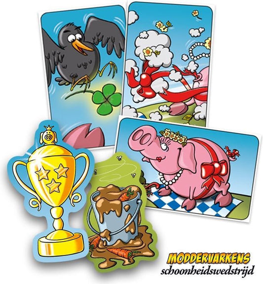 Moddervarkens: schoonheidswedstrijd Uitbreiding - Kaartspel | NL _2| Spelgenot