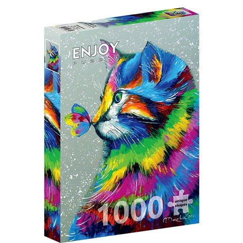 Bright Cat and Butterfly (1000 stukjes) - Puzzel _1| Spelgenot