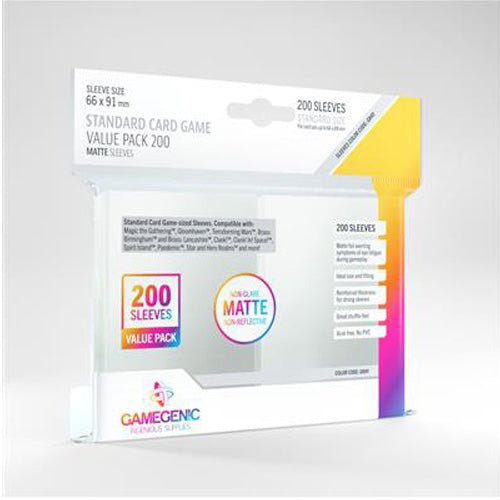 Game Genic :Matte Double Sleeving Pack Transparant 66x91 - 200 stuks - Accessoires _1| Spelgenot