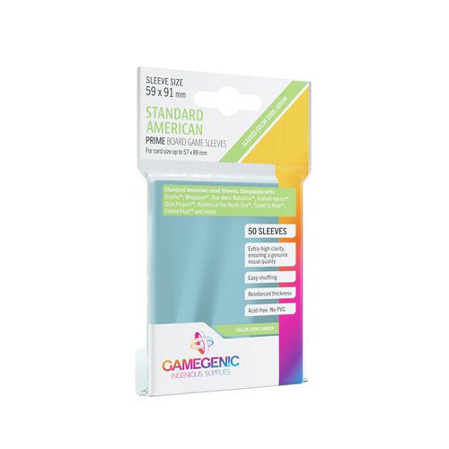 Game Genic Sleeves Prime Board Game Code Green 59x91 (50st) | Accessoires _1| Spelgenot
