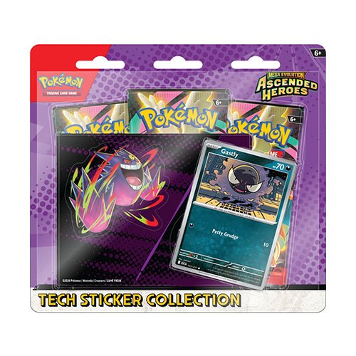 Pokémon Mega Evolution Ascended Heroes Tech Sticker Box Gastly - Trading Cards| EN _1| Spelgenot