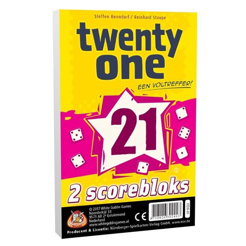 Twenty One Scoreblok - Kaartspel | NL _1| Spelgenot