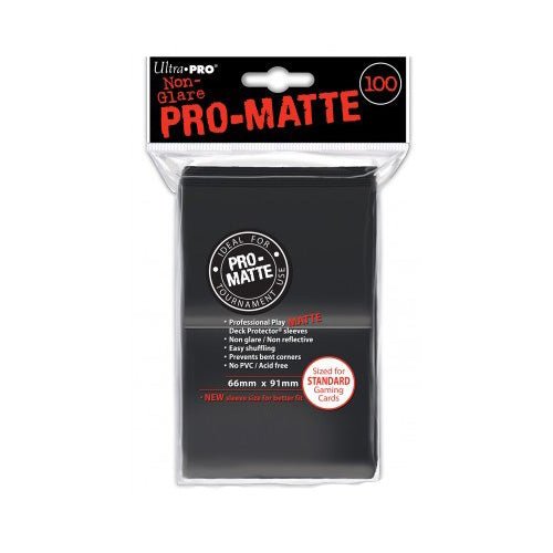 Ultra Pro : Pro Matte sleeves zwart 66x91 - 100 stuks _1| Spelgenot