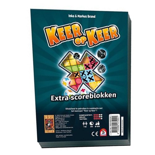 Scoreblokken Keer op Keer - Level 1 - 2 stuks- Dobbelspel | _1| Spelgenot