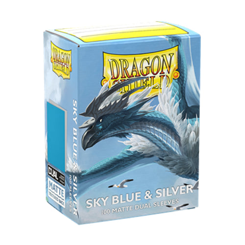 Dragon Shield Matte Dual Sky Blue & Silver Sleeves (100st) - Accessoires