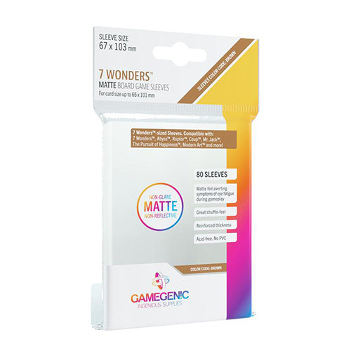 Game Genic Sleeves Prime Board Game Matte Code Brown 67x103 (80st) | Accessoires