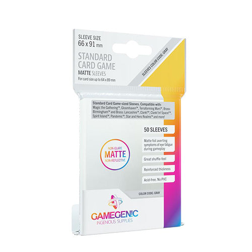 Game Genic Sleeves Prime Board Game Matte Code Gray 66x91 (50st) | Accessoires