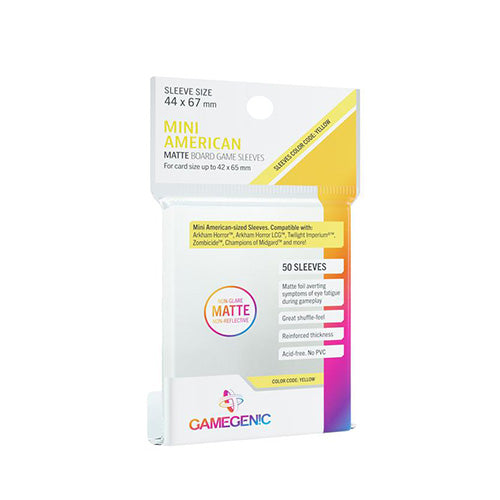 Game Genic Sleeves Prime Board Game Matte Code Yellow 56x67 (50st) | Accessoires