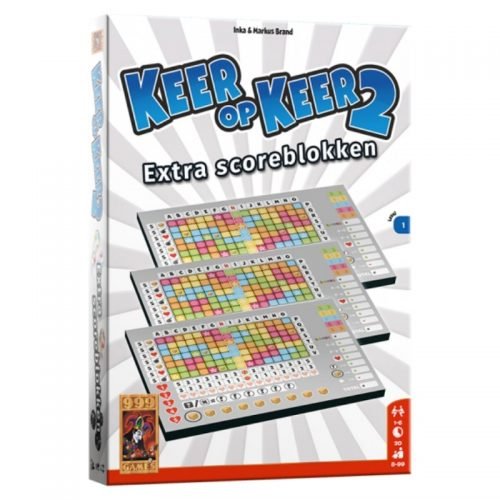 Scoreblokken Keer op Keer 2 twee stuks Level 1 - Dobbelspel | NL _1| Spelgenot