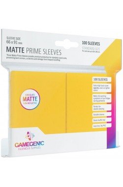 Game Genic : Matte Prime sleeves yellow 66x91 - 100 stuks _1| Spelgenot